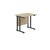 Jemini Rectangular Double Upright Cantilever Desk 800x600x730mm Maple/Black KF820345