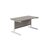 Jemini Rectangular Desk 1200x800mm Grey Oak/White KF822641