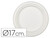 Plato de fibra natural nupik biodegradable blanco 17 cm de diametro apto microondas paquete de 50 unidades