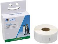 G&G Etikett tekercs 54 x 25 mm Papír Fehér 500 db Véglegesen tapadó 15561 Univerzális etikett