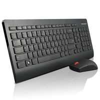 Keyboard (POLISH) 03X8226, Full-size (100%), Wireless, RF Wireless, Black, Mouse included Tastaturen