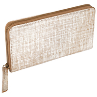 KLEO-PATHRA Leder Portemonnaie 20x2x10 cm silber -