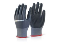 B FLEX Handschoenen, Nitril-PU Mix Gecoat, Zwart / grijs, Large (doos 10 stuks)