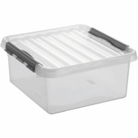 Aufbewahrungsbox mit Deckel 18 Liter Kunststoff 400x180x400mm transparent