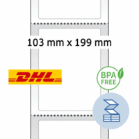 DHL-Versandetiketten 103x199mm Thermodirekt weiß VE=1100 Stück