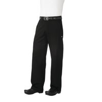 Chef Works Unisex Professional Series Chefs Trousers in Black - Polycotton - XL