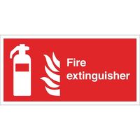 Nisbets Fire Extinguisher Sign - Self Adhesive Vinyl - 100 x 200 mm