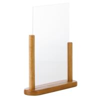 Securit Acrylic Menu Holder with Wooden Frame A4 320(H) x 240(W) x 40(D)mm