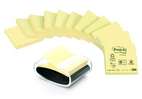 Post-it® Recycling Z-Notes Spender C2014Y12, 107 x 40 x 105 mm, schwarz/transparent, 1 Z- Notes Spender, 12 Blöcke à 100 Blatt