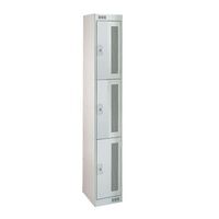 Perforated lockers - 3 door - 1800 x 300 x 300