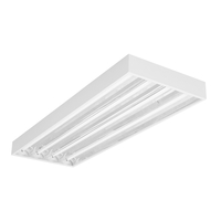 LED Hallen-Flächenleuchte für ca. 16m, IP40 IK04, Breite 42cm, schaltbar, weiß, 122x42cm, 127W 4000K 18900lm 40°