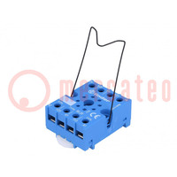 Socket; PIN: 8; 10A; 250VAC; for DIN rail mounting; -40÷70°C; octal