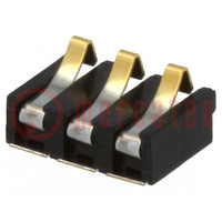 Connector: battery; ways: 3; gold-plated; 2.5mm