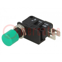 Switch: push-button; Pos: 2; SPDT; 10A/250VDC; ON-(ON); Ø: 13mm