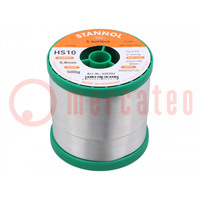Soldering wire; Sn97Cu3; 0.8mm; 0.5kg; lead free; reel; 227÷310°C