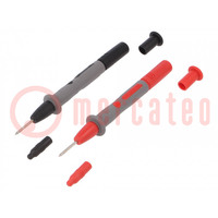 Probe tip; 15A; red and black; Socket size: 4mm