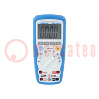 Digital multimeter; LCD; 3,75 digit (3999); Temp: -20÷760°C; IP67