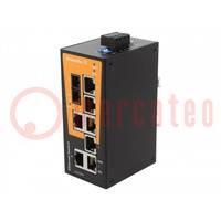 Switch Ethernet; no administrado; Número de puertos: 8; RJ45,SC