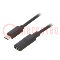 USB-USB; USB C tomacorriente,USB C enchufe; 0,75m