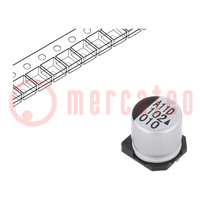 Capacitor: electrolytic; SMD; 1000uF; 10VDC; Ø10x10mm; 5000h; 850mA