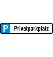 Parkplatzschild Alu B520xH110 mm, Privatparkplatz