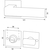 Skizze zu HALCÖ Drückergarnitur LECH - auf Rosette WC, TS-50, 8 auf 8,5, verzinkt schwarz