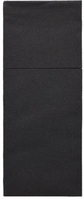 Bestecktaschen, Airlaid 40 cm x 48 cm schwarz "Premium" mit Besteckfalz
