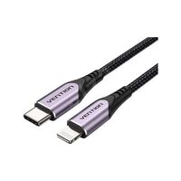 VENTION CABLE USB 2.0 TIPO-C LIGHTNING TACVF/ USB TIPO-C MACHO - LIGHTNING MACHO/ 1M/ MORADO