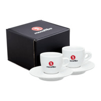Mocambo Espresso Tassen mit Untertasse, 2er Set