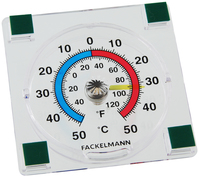 Artikeldetailsicht - Fackelmann Fensterthermometer selbstklebend 7x7 cm Kunststoff