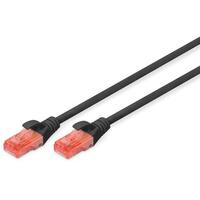 DIGITUS Patchkabel RJ45 U/UTP Cat6 3.00m schwarz Hebelschut Polybeutel