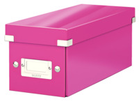 Archivbox Click & Store WOW CD, Graukarton, pink