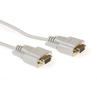 ACT 5.0m 9 pin D-sub, F/F cable de serie Marfil 5 m