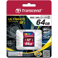 Transcend TS64GSDXC10U1 memóriakártya 64 GB SDXC MLC Class 10