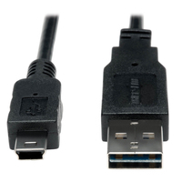 Tripp Lite UR030-006 Cable USB 2.0 de Alta Velocidad Universal Reversible (Reversible A a Mini B de 5 pines M/M), 1.83 m [6 pies]