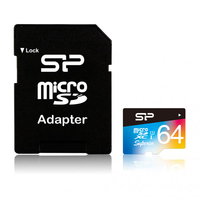 Silicon Power 64GB Superior MicroSDXC Class10 UHS-1 R90/W45Mb/s incl. SD-adapter Zwart