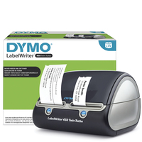 DYMO LabelWriter 450 Twin Turbo Stampante di etichette termica diretta | Stampa veloce di 71 etichette al minuto di etichette, codici a barre e altro | Connessione al computer |...