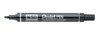 Pentel N 50 Permanent-Marker Rundspitze Schwarz 12 Stück(e)