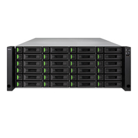 QSAN 4U Single Ctrl SAN System Intel Xeon D-1517 Quad Core 24 Bay 2-ported 10GbE BASE-T iSCSI with Redundant power supply 4 slots for optional host cards