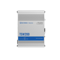 Teltonika TSW200000050 łącza sieciowe Nie zarządzany Gigabit Ethernet (10/100/1000) Obsługa PoE Srebrny