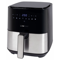 Clatronic FR 3782 H Single 5 L Stand-alone 1450 W Hot air fryer Black, Stainless steel