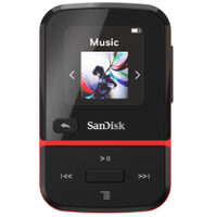 SanDisk Clip Sport Go MP3 Spieler 32 GB Schwarz, Rot