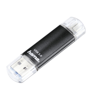 Hama Laeta Twin USB-Stick 256 GB USB Type-A / Micro-USB 3.2 Gen 1 (3.1 Gen 1) Schwarz