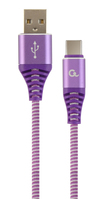 Gembird CC-USB2B-AMCM-1M-PW kabel USB 1,8 m USB 2.0 USB A USB C Fioletowy, Biały