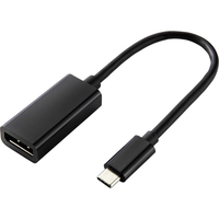 Renkforce RF-4613070 adaptador de cable de vídeo 0,14 m DisplayPort USB Tipo C Negro