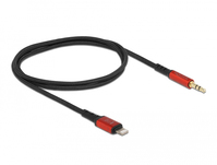 DeLOCK 86586 audio kabel 0,5 m 3.5mm Lightning Zwart, Rood