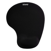 Savio MP-01B mouse pad black Fekete