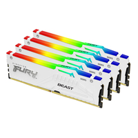 Kingston Technology FURY Beast 128 GB 5200 MT/s DDR5 CL40 DIMM (Kit da 4 moduli) White RGB XMP