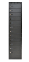 Leba NoteLocker NL-12-224-DK tároló/töltő kocsi és szekrény mobileszközökhöz Tárolószekrény mobileszközökhöz Fekete