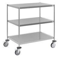 Chariot à tablettes en inox, soudé